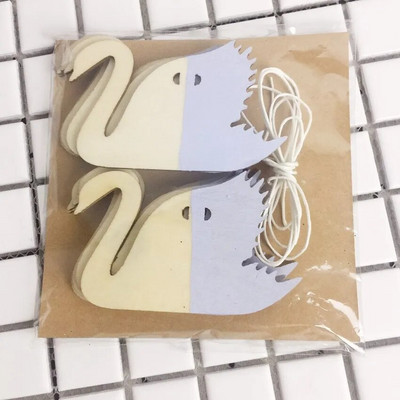 10 buc/lot INS înghețată pandantiv din lemn bricolaj perdeaua suspendată pentru decorare pentru cameră pentru copii Banner din lemn, decorație pentru agățat pe perete pentru petrecerea de aniversare