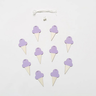 10 buc/lot INS înghețată pandantiv din lemn bricolaj perdeaua suspendată pentru decorare pentru cameră pentru copii Banner din lemn, decorație pentru agățat pe perete pentru petrecerea de aniversare