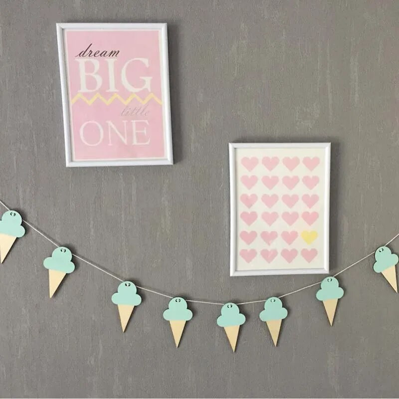 10 buc/lot INS înghețată pandantiv din lemn bricolaj perdeaua suspendată pentru decorare pentru cameră pentru copii Banner din lemn, decorație pentru agățat pe perete pentru petrecerea de aniversare