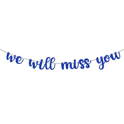 Rózsaarany Hiányozni fogsz Léggömb Banner Búcsúparti Kellékek Elutazás Party Nyugdíjas Party Irodai Munkaparti Dekoráció