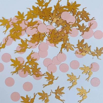 100db Elf Tinkerbell Konfetti Repülő Elf Tündér Tinkerbell dekorációk Konfetti Baby Shower 1. Party Girls Birthday Party Suppl