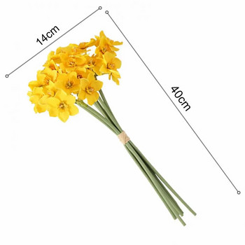 6 τμχ Good False Flower Lightweight Simulation Flower Φιλικό προς το περιβάλλον Εύκολη καθαριότητα Προσομοίωση Μπουκέτο λουλουδιών Narcissus Artificial