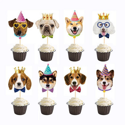 Kassikoera lemmikloomapeo lipp Garland Multifilm Palju õnne sünnipäevaks Kaunistus Armas koera ja kassi looma paberibänner isetegemise lemmikloomapeo tarvikute jaoks