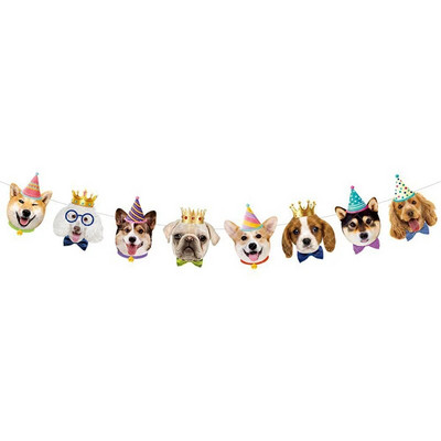 Kassikoera lemmikloomapeo lipp Garland Multifilm Palju õnne sünnipäevaks Kaunistus Armas koera ja kassi looma paberibänner isetegemise lemmikloomapeo tarvikute jaoks