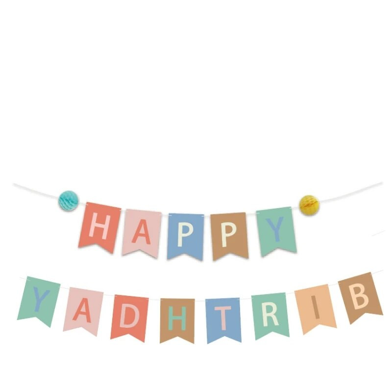 3M mielas šuns spaudinys su gimtadieniu, ištraukite vėliavėlę Vaikų gimtadienio sveikinimas Kūdikio vakarėlio fonas Kabanti šutvės girliandos papuošimas