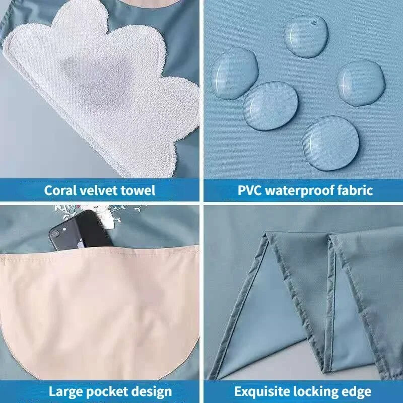 Rajzfilm kötény Olajálló vízálló kötény deréktörlő kéz Ujjatlan kötények Háztartási főzőeszközök Konyhai főzési kiegészítők