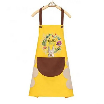 Mielas animacinis triušis virtuvės prijuostės šoninės šluostės rankos vandeniui atsparios Oksfordo audinio antkrūtinės Pinafore kišenė buitiniams valymo priedams