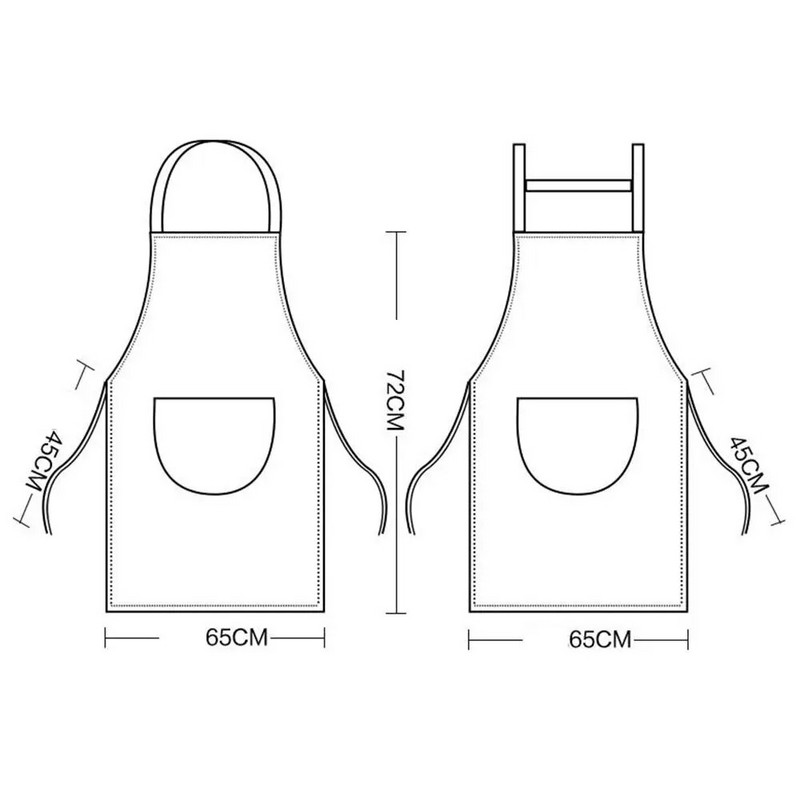 Korejska vodootporna pregača s džepovima otporna na ulje Žene Muškarci Pregača za brisanje Kuhinjska pregača za kuhanje Kućni uniseks Alat za čišćenje