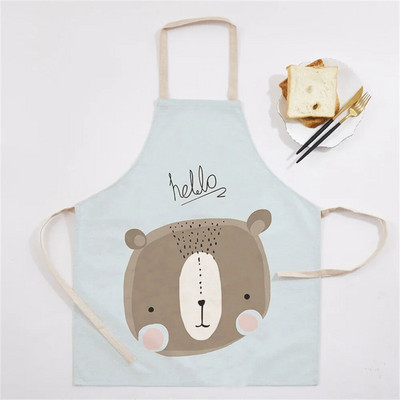 Animacinis filmas Triušis Gėlėta Virtuvė Moteriška prijuostė Namų valymas Linksmas Tapyba Prijuostės Katė Gyvūnai Namai Maisto gaminimas Kepimas Suaugusiems vaikams Seilinukas