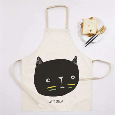 Animacinis filmas Triušis Gėlėta Virtuvė Moteriška prijuostė Namų valymas Linksmas Tapyba Prijuostės Katė Gyvūnai Namai Maisto gaminimas Kepimas Suaugusiems vaikams Seilinukas