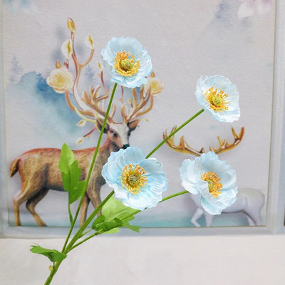 1 oksa lehtedega moonilill Kunstlillede kimp kodupeo pulmakaunistuseks Moonid