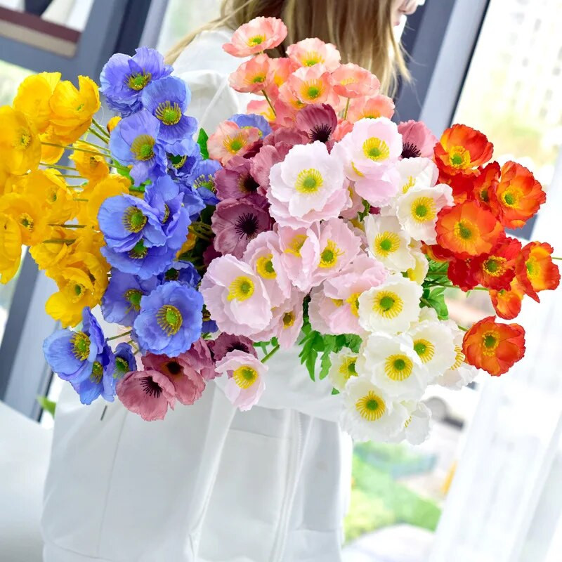 1 oksa lehtedega moonilill Kunstlillede kimp kodupeo pulmakaunistuseks Moonid