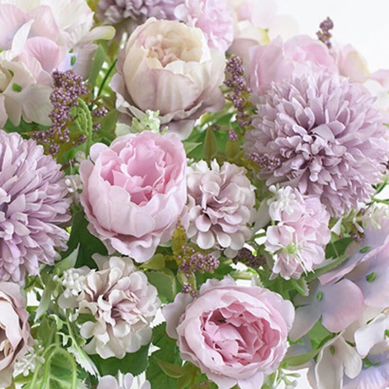 Divatos bazsarózsa mesterséges selyemvirág lakberendezési esküvői menyasszonyi csokor kiváló minőségű művirág nappali