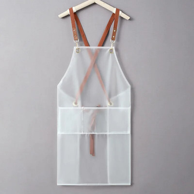 Nauja prijuostė Neperšlampama ir aliejui nepralaidi juostelė Madingi korėjietiško stiliaus kombinezonai Buitinė virtuvė Maisto gaminimas Moteriški TPU darbo drabužiai