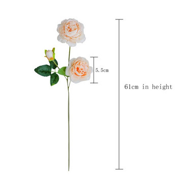 1 τμχ Μεταξωτό Τεχνητό Ψεύτικο Δυτικό Τριαντάφυλλο Λουλούδι Παιώνια Νυφική Ανθοδέσμη Γάμος Κλασικό Ευρωπαϊκό Στιλ Υψηλή ρεαλιστική εμφάνιση