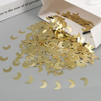 15 γραμμάρια Sparkling Moon Χρυσό χαρτί Αποκόμματα DIY Χριστουγεννιάτικα Χαρούμενα Σκουπ Παγκιέτες Γαμήλιο πάρτι γενεθλίων Τραπέζι δώρου Διακόσμηση κουτί δώρου