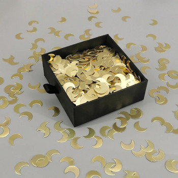 15 γραμμάρια Sparkling Moon Χρυσό χαρτί Αποκόμματα DIY Χριστουγεννιάτικα Χαρούμενα Σκουπ Παγκιέτες Γαμήλιο πάρτι γενεθλίων Τραπέζι δώρου Διακόσμηση κουτί δώρου