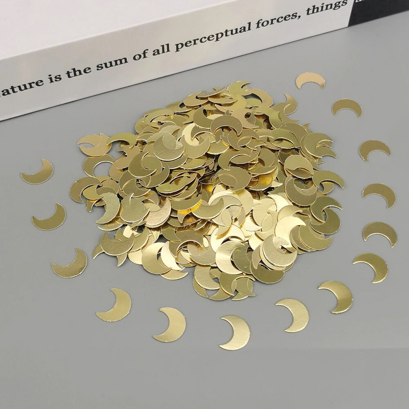 15 g csillogó holdarany papírdarabkák barkácsolás karácsonyi kellékek flitterek esküvői születésnapi buli étkezőasztal díszdobozban