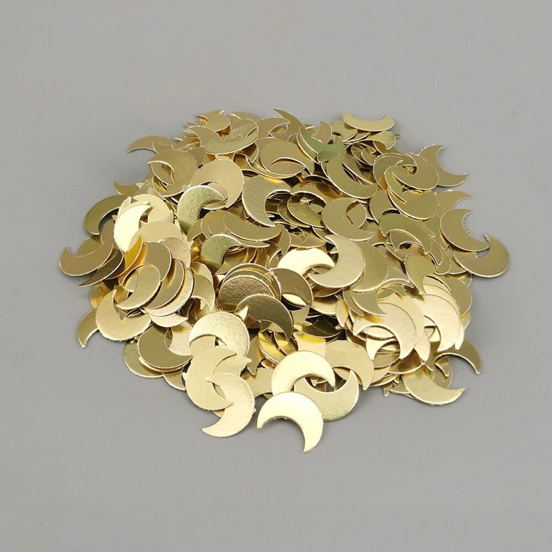 15 g csillogó holdarany papírdarabkák barkácsolás karácsonyi kellékek flitterek esküvői születésnapi buli étkezőasztal díszdobozban