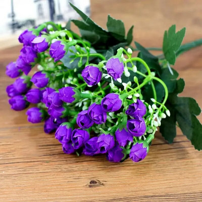 36 galvutės/krūva Dirbtinių gėlių rožių puokštė Šilkinė netikrų gėlių vestuvių dekoracija netikrų gėlių vakarėlis namų rankų darbo dekoras