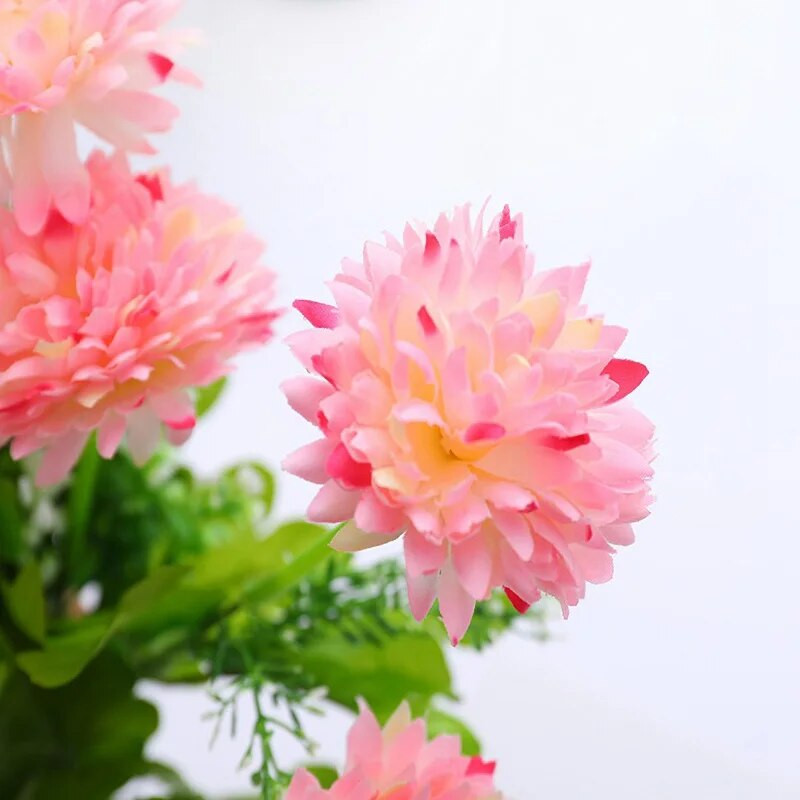 Simulare nordică Hortensie Camelia Buchet de plante verzi artificiale Buchet de mireasă DIY Casa Nunta Decorare centru de masă