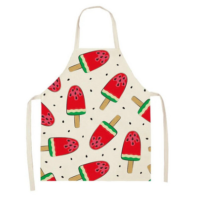 Jäätismustriga köögipõll veekindel juukselõikus põll toiduõlikindel puuvillane ja linane saastumisvastane kokapõll