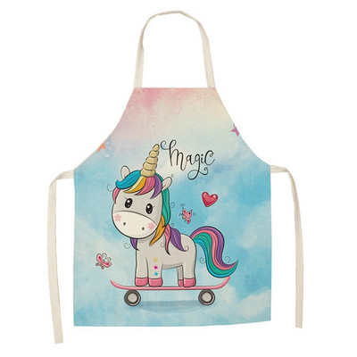 Mielas animacinių filmų serijos vienaragis prijuostė Vaikiška prijuostė tėvams ir vaikams Buitinė be rankovių Maisto gaminimas Kepimo prijuostė Valymo įrankis Tablier