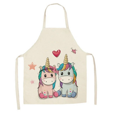 Mielas animacinių filmų serijos vienaragis prijuostė Vaikiška prijuostė tėvams ir vaikams Buitinė be rankovių Maisto gaminimas Kepimo prijuostė Valymo įrankis Tablier