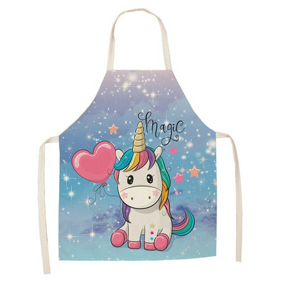 Mielas animacinių filmų serijos vienaragis prijuostė Vaikiška prijuostė tėvams ir vaikams Buitinė be rankovių Maisto gaminimas Kepimo prijuostė Valymo įrankis Tablier