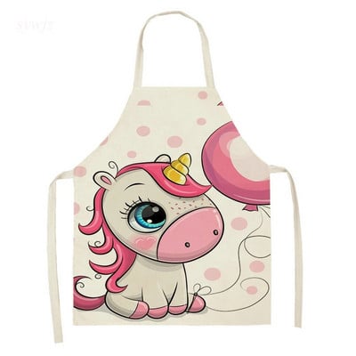 Mielas animacinių filmų serijos vienaragis prijuostė Vaikiška prijuostė tėvams ir vaikams Buitinė be rankovių Maisto gaminimas Kepimo prijuostė Valymo įrankis Tablier