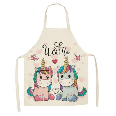 Mielas animacinių filmų serijos vienaragis prijuostė Vaikiška prijuostė tėvams ir vaikams Buitinė be rankovių Maisto gaminimas Kepimo prijuostė Valymo įrankis Tablier