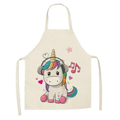 Mielas animacinių filmų serijos vienaragis prijuostė Vaikiška prijuostė tėvams ir vaikams Buitinė be rankovių Maisto gaminimas Kepimo prijuostė Valymo įrankis Tablier