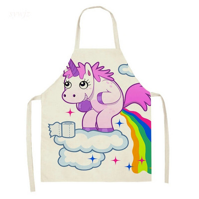 Mielas animacinių filmų serijos vienaragis prijuostė Vaikiška prijuostė tėvams ir vaikams Buitinė be rankovių Maisto gaminimas Kepimo prijuostė Valymo įrankis Tablier