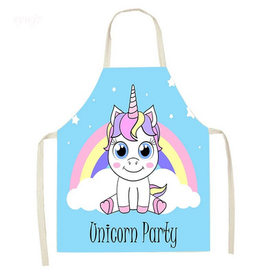 Mielas animacinių filmų serijos vienaragis prijuostė Vaikiška prijuostė tėvams ir vaikams Buitinė be rankovių Maisto gaminimas Kepimo prijuostė Valymo įrankis Tablier