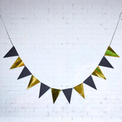 4M 12 lipuga Kuldvimplid Jõuluvannik DIY Särav paberist sünnipäevabänner Sündmuspidu Pulmad Sport Mesilaste kaunistus