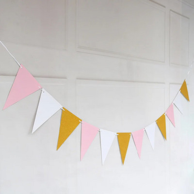 4M 12 lipuga Kuldvimplid Jõuluvannik DIY Särav paberist sünnipäevabänner Sündmuspidu Pulmad Sport Mesilaste kaunistus