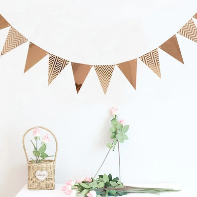 4M 12 lipuga Kuldvimplid Jõuluvannik DIY Särav paberist sünnipäevabänner Sündmuspidu Pulmad Sport Mesilaste kaunistus