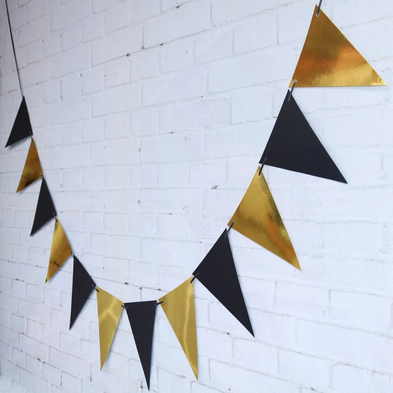 4M 12 lipuga Kuldvimplid Jõuluvannik DIY Särav paberist sünnipäevabänner Sündmuspidu Pulmad Sport Mesilaste kaunistus