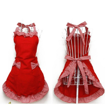 Vintage naiste köök Flirtivad vanaaegsed põlled taskutega naistele koduköögi põlled