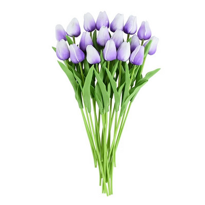 10 fej luxus mesterséges tulipánok virágok fehér valódi érintés csokor hab hamis virág Esküvő Otthon Nappali Karácsonyi dekoráció