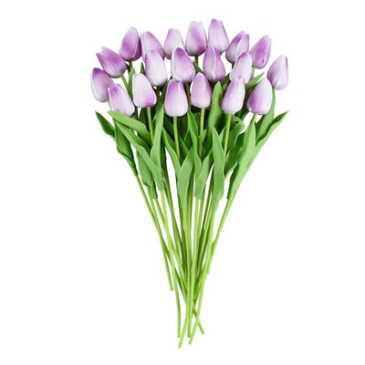 10 fej luxus mesterséges tulipánok virágok fehér valódi érintés csokor hab hamis virág Esküvő Otthon Nappali Karácsonyi dekoráció