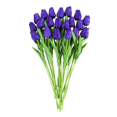 10 fej luxus mesterséges tulipánok virágok fehér valódi érintés csokor hab hamis virág Esküvő Otthon Nappali Karácsonyi dekoráció