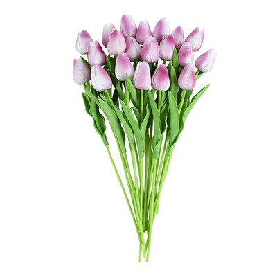 10 fej luxus mesterséges tulipánok virágok fehér valódi érintés csokor hab hamis virág Esküvő Otthon Nappali Karácsonyi dekoráció