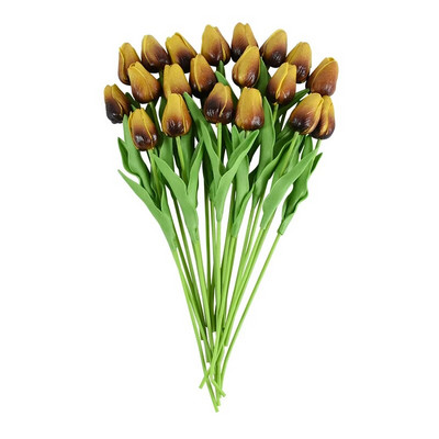 10 fej luxus mesterséges tulipánok virágok fehér valódi érintés csokor hab hamis virág Esküvő Otthon Nappali Karácsonyi dekoráció