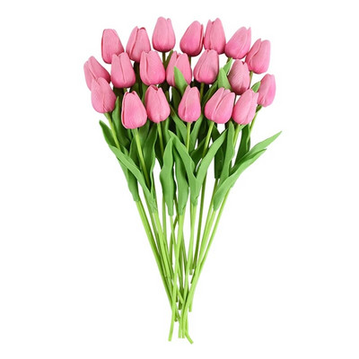 10 fej luxus mesterséges tulipánok virágok fehér valódi érintés csokor hab hamis virág Esküvő Otthon Nappali Karácsonyi dekoráció