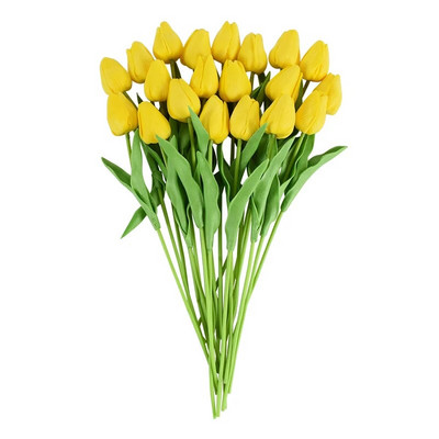 10 fej luxus mesterséges tulipánok virágok fehér valódi érintés csokor hab hamis virág Esküvő Otthon Nappali Karácsonyi dekoráció