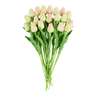 10 fej luxus mesterséges tulipánok virágok fehér valódi érintés csokor hab hamis virág Esküvő Otthon Nappali Karácsonyi dekoráció