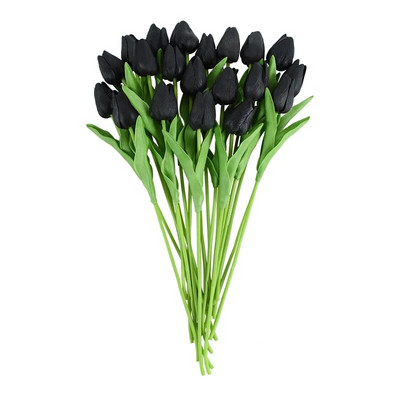 10 fej luxus mesterséges tulipánok virágok fehér valódi érintés csokor hab hamis virág Esküvő Otthon Nappali Karácsonyi dekoráció