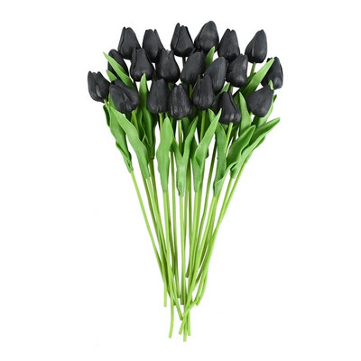 10 fej luxus mesterséges tulipánok virágok fehér valódi érintés csokor hab hamis virág Esküvő Otthon Nappali Karácsonyi dekoráció