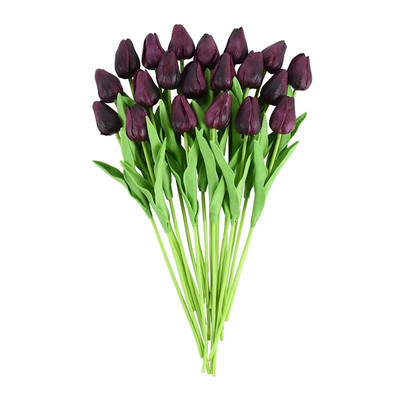 10 fej luxus mesterséges tulipánok virágok fehér valódi érintés csokor hab hamis virág Esküvő Otthon Nappali Karácsonyi dekoráció